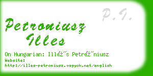 petroniusz illes business card